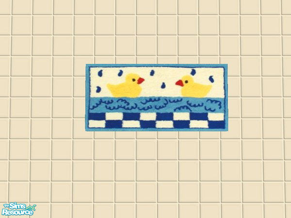 Sims 2 — Bathtime Bath Rugs - Hat Bathrug01 by hatshepsut — Aw cute rubber duckies!