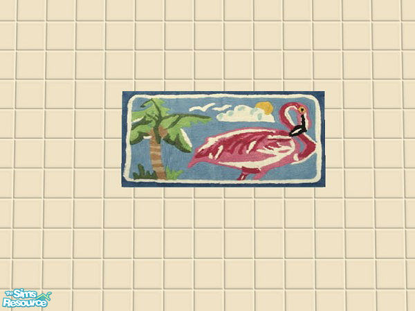 Sims 2 — Bathtime Bath Rugs - Hat Bathrug03 by hatshepsut — Have you noticed that flamingo get's everywhere?!