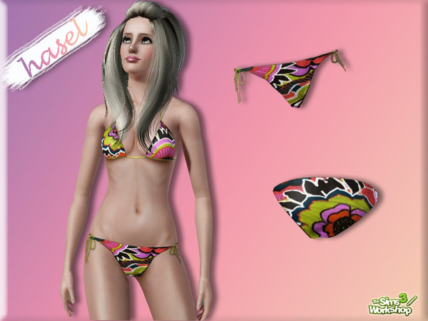 Sims 3 — Bikini Bottom  by hasel — 1 recolourable palet.. A-YA.. Enjoy..