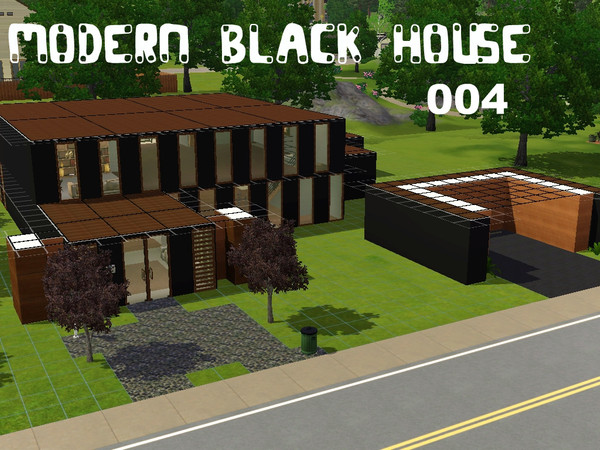 Sims 3 — Modern Black House 4 by smileyoshi1000 — Hey Guys!! Because December the 20th is my birthday.I would Like To