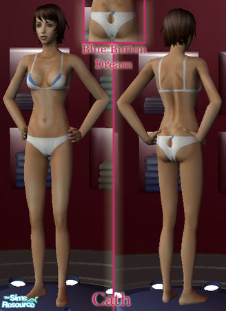 Sims 2 — Dream Underwear - Blue Button Dream by CATHIYE — A sweet underwear with a naughty touch, inspired on Women