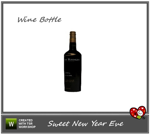 Sims 3 — Red Wine Bottle by mensure — Red Wine Bottle by mensure. New mesh. 
