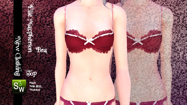 Sims 3 — Elle Macpherson Night Set-Bra by Frozen and Iced — No Description