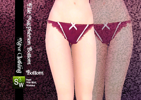 Sims 3 — Elle Macpherson Lingerie Set-Bottom by Frozen and Iced — No Description