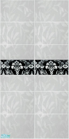 Sims 2 — Tile Set with Leaves Pattern - Leaves Pattern Wall by skripstiite — 