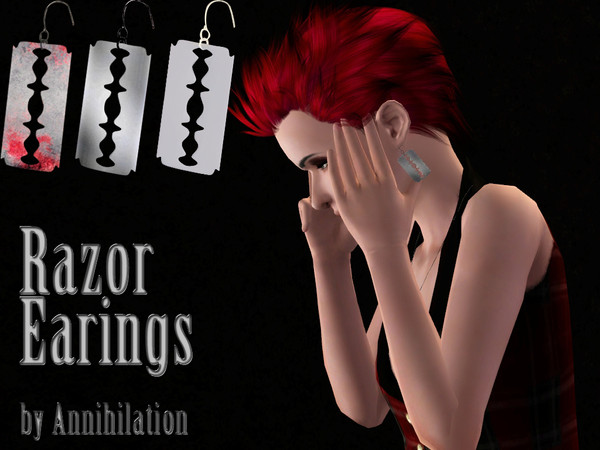 Sims 3 — Razor Earings by Anihilation by Annihilation — Razor Earings by Anihilation
