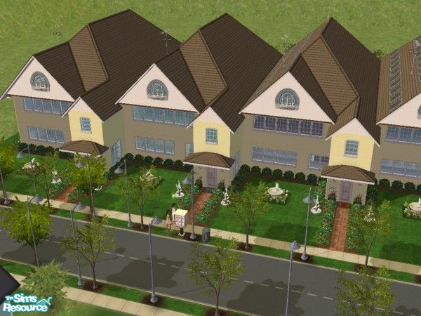 Sims 2 — Harrison Townhomes by squeakers — For the first time offered ever, a home meant for roommates! These lovely