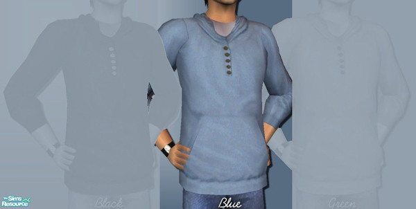 Sims 2 — Twilight Hoodie and Pants - Recolor Blue Hoodie by Dgandy — Recolor of the hoodie in blue.