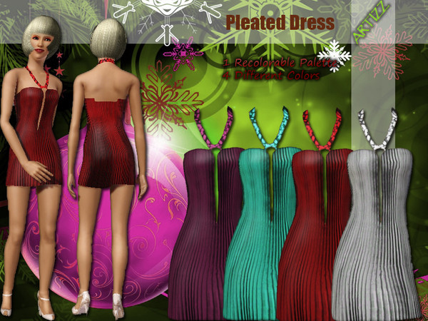 Sims 3 — Pleated by Artizz2 — Artizz Pleated Dress.Enjoy.Happy New Year...