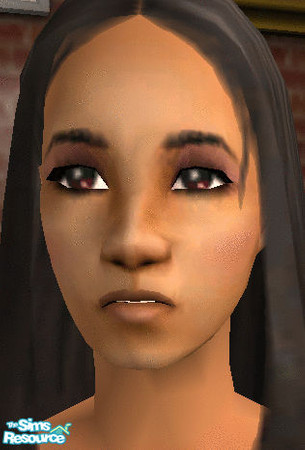 Sims 2 — Sleepy Red Eyes by SongOfSerenity — Dark red eyecolor. Maxis edit.