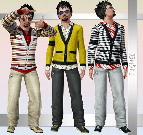 Sims 3 — Young Adult Male Set-03 by TugmeL — Thank you for Top mesh credit *By AllAboutStyle* -Important- **Please, first