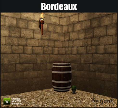 Sims 3 — Bordeaux Deco Wine Barrel  by Gosik — Bordeaux Deco Wine Barrel by Gosik at The Sims Resource