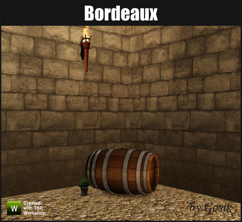 Sims 3 — Bordeaux Deco Laying Wine Barrel  by Gosik — Bordeaux Deco Laying Wine Barrel by Gosik at The Sims Resource