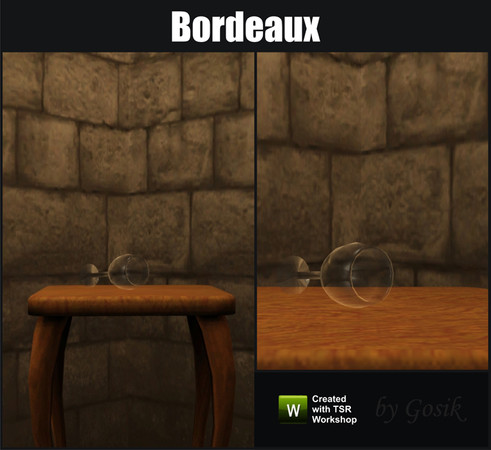 Sims 3 — Bordeaux Laying Wine Glass by Gosik — Bordeaux Laying Wine Glass by Gosik at The Sims Resource (come in two