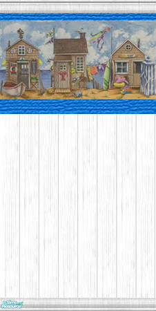 Sims 2 — Shantys Wall by Riverwillows — Cheery wall for your Marine themed kitchen or bedroom. By Riverwillows