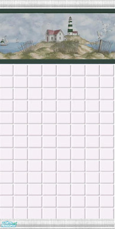 Sims 2 — Beach Wallpaper by Riverwillows — A nice wallpaper, for your bathroom or poolhouse. Made for Marine Week by
