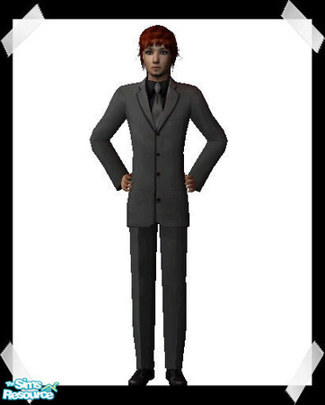 Sims 2 — Grey Suit/Black Shirt/Grey Tie by Arbalest — Some stylish formal wear for your male sims! Enjoy! :)