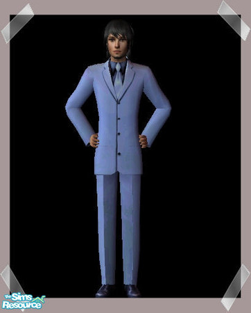 Sims 2 — Baby Blue Suit by Arbalest — Some stylish formal wear for your male sims! Enjoy! :)
