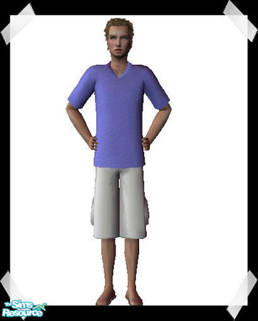 Sims 2 — White Shorts/Baby Blue Polo Shirt by Arbalest — It's summertime!!!!!! :) 