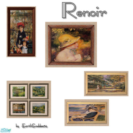 Sims 2 — Renoir Collection by EarthGoddess54 — A small collection of some of Renoir's most beautiful peices. Enjoy!