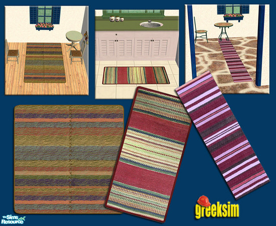 Sims 2 — Greek Handmade Rugs by greeksim —  "kureludes" or... in English, Handmade Greek Rugs. My grandma use