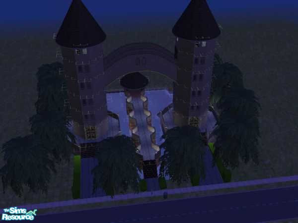 Sims 2 — Two Towers by McMicky — As the name implies this lot has two towers. I've conected them with a bridge. I've made