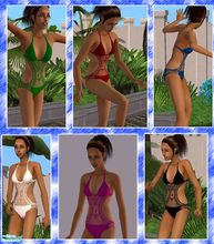 Sims 2 — Crocheted Swim Suit by Dgandy — Splash around in style. Choose from 6 colors.