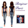 Sims 2 — Outfit-Bonjour Paris by ViolettSeptember — A outfit for adult female, hope u enjoy and please make nice comments
