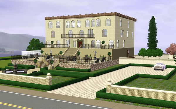 Sims 3 — Accustomed Manor by vahla — This large and beautiful home offers any family luxurious living and room to grow.