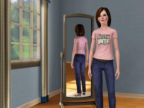 Sims 3 — AF Pink Ghost Hunters Shirt by tiger8254 — A pink Ghost Hunters shirt for the feminine ghost hunters.