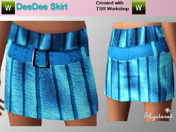 Sims 3 — DeeDee Skirt by skystars5 — Shiny DeeDee Skirt for adult female.
