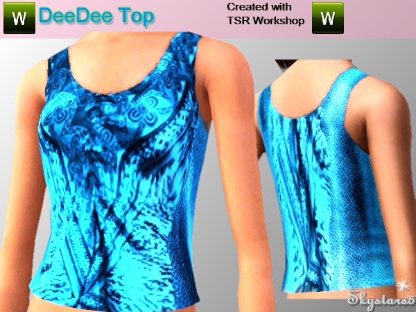 Sims 3 — DeeDee Top by skystars5 — Cute shiny DeeDee top.