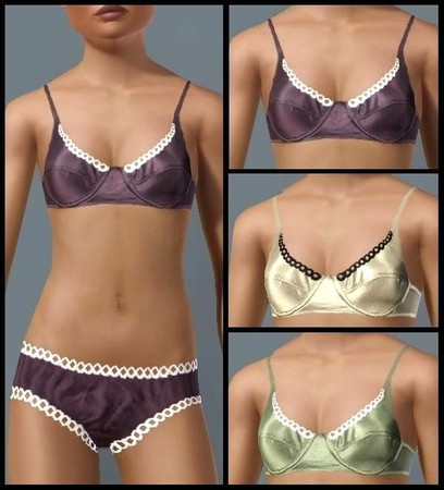 Sims 3 — JP67 Silk Bra by juttaponath — Silk bra for teens.