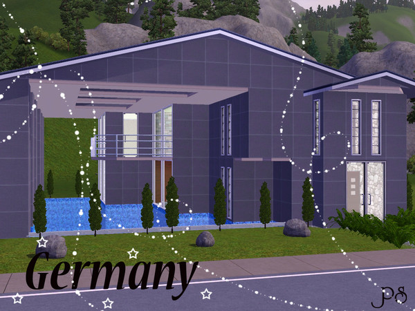 Sims 3 — Germany by TSR Archive — Germany Simple house with an big pool outside. It has 2 stories and lot of space for