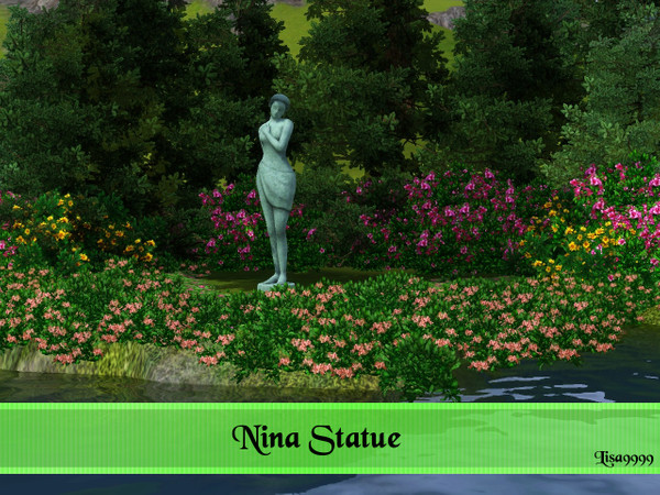 Sims 3 — Nina Sculpture by lisa9999 — Garden sculpture of a young women. Lisa9999 TSRAA