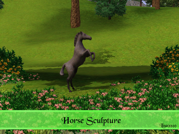 Sims 3 — Horse Statue by lisa9999 — Garden horse statue. Lisa9999 TSRAA