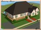 Sims 2 — Harmony Manor by Yazzy — A beautiful home on the country side. Featuring 3 bedrooms, patio, foyer, bath,