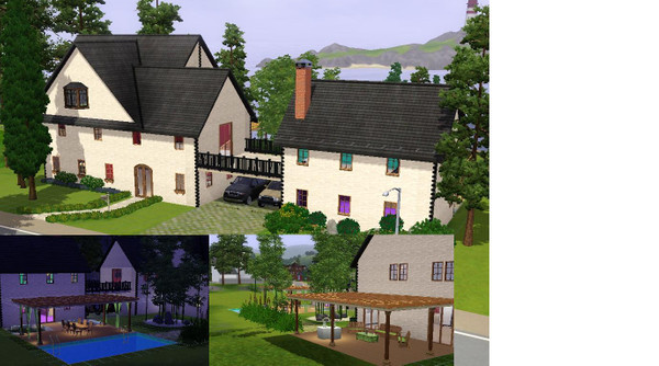 Sims 3 — Perier by xloroflora — 3 bedrooms,3 bathrooms,big kitchen,big living room and awesome garden