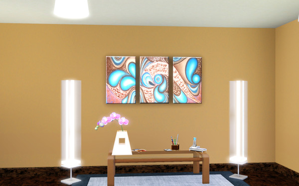 Sims 3 — Teal Steel by Darkestfaerie — A beautiful splash of colours come together to make this amazing piece of artwork!