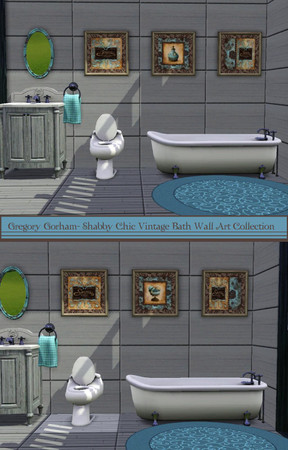 Sims 3 — Gregory Gorham Shabby Chic Wall Art by ahundley — Gregory Gorham Shabby Chic Wall Art