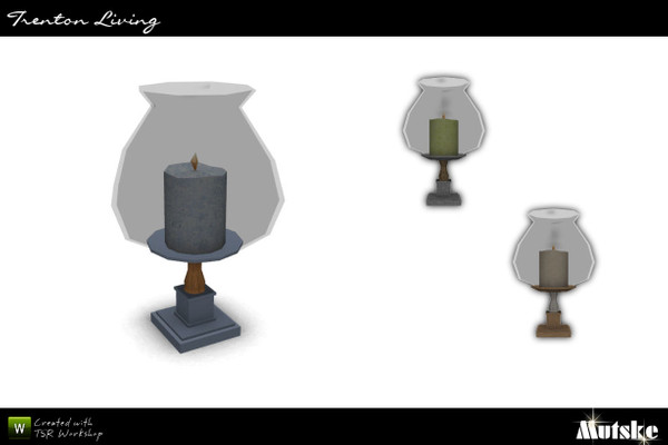 Sims 3 — Trenton Candle II by Mutske — Just for decoration. 3 Recolorable part. 3 Variations. Made by Mutske@TSR. TSRAA.