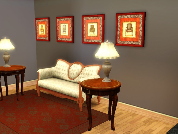 Sims 3 — Gregory Gorham Vintage Parlor Chairs Wall Art by ahundley — Gregory Gorham Vintage Parlor Chairs Wall Art