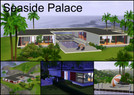 Sims 3 — Seaside Palace by Sefverin — Spacious and modern single-story house with basement and pool. The interior is