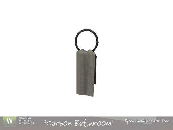 Sims 3 — Carbon Bath Towel Rack by TheNumbersWoman — Small yet get's the hands dry. By RicciNumbers at TSR.