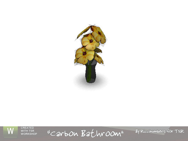 Sims 3 — Carbon Bathroom Flowers by TheNumbersWoman — To brighten your Sims Day. By RicciNumbers at TSR.
