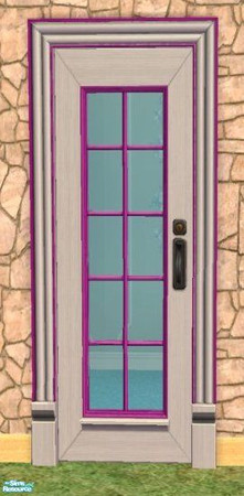 Sims 2 — D2DMullionaire Door - Pink by D2Diamond — 9 new colors for your home or business.