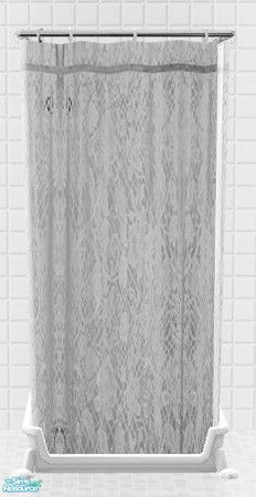 Sims 2 — Lacy Bathroom Set - Country Shower Curtain by Riverwillows — A matching set of small window, tub, and shower