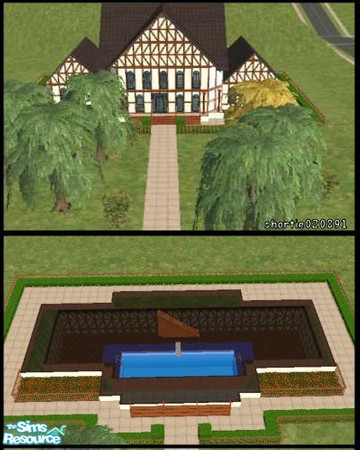 Sims 2 — Tudor Court by Shortie020891 — A Large Tudor-Like Manor In a Huge Plot Of Land. :)