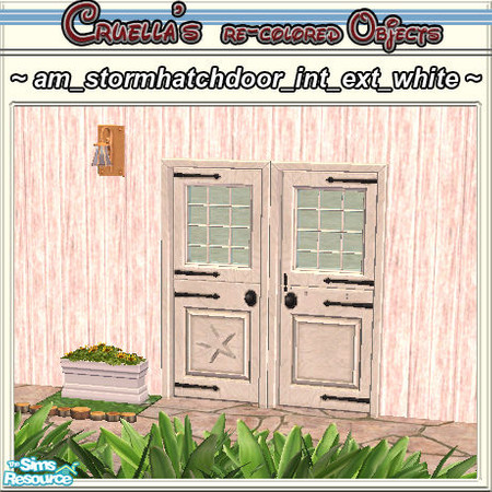 Sims 2 — am_stormhatchdoor - Am Stormhatchdoor Int Ext White by Cruella — White interior and exterior door, featuring a