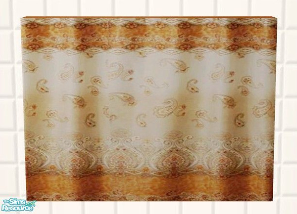 Sims 2 — Orient Bathroom Set - Other Side Window Curtain by Riverwillows — A matching set of small window, tub, and